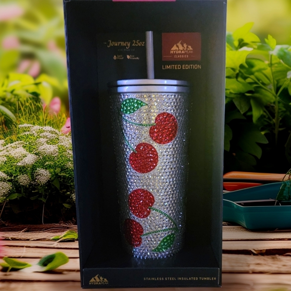 Hydrapeak Classic Journey Red Cherry Bling Limited Edition Tumbler